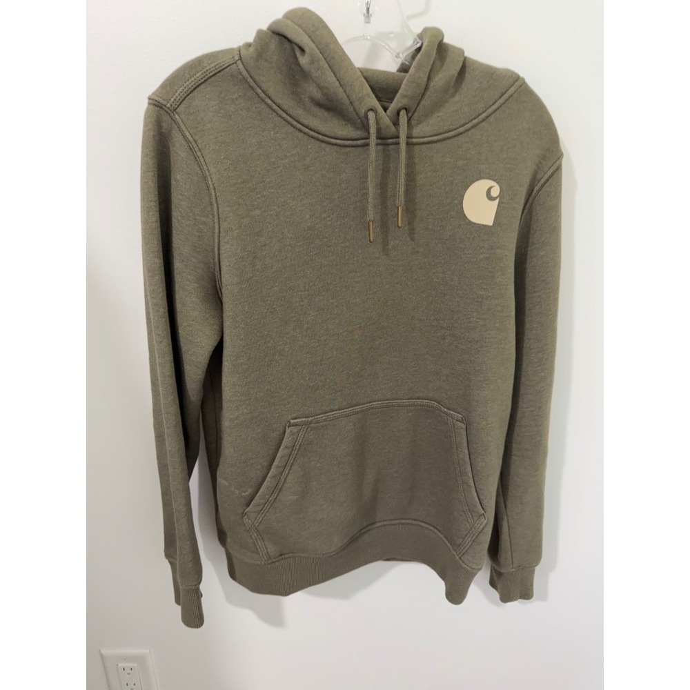 Carhartt Clarksburg Hoodie Women S Green Good Sleeve Logo Pullover 102791